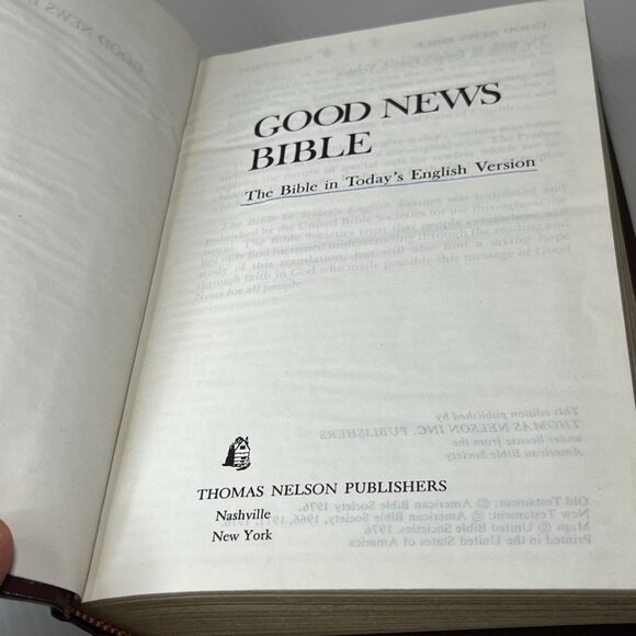 Good News Bible Today's English Version Thomas Nelson Publishing 1976 Padded - Picture 10 of 12